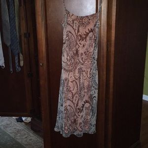 Slip dress pattern.silk orange slip